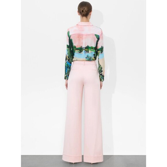 Alice + Olivia Willa Palm Beach Silk Blouse Medium NWT $350 - Picture 3 of 13